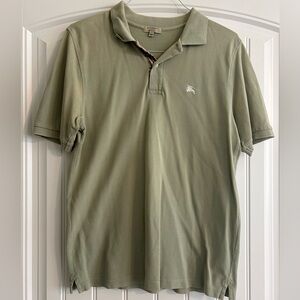 Sage Green Burberry Polo Shirt - Medium